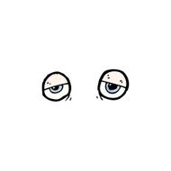tired cartoon eyes symbol N2