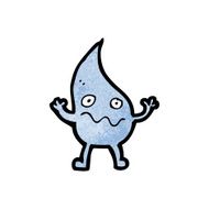 cartoon raindrop N12