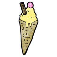 Cartoon Ice Cream Cone N74