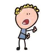 retro cartoon complaining person N2