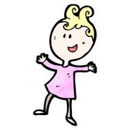 cartoon happy woman N391