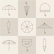 umbrella icons