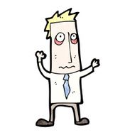 cartoon tired businessman N6