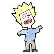 cartoon frightened man N165