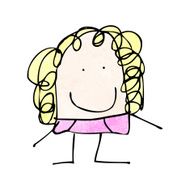 child&#039;s drawing of a happy woman N11