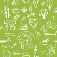 Massage and spa concept seamless pattern for your design