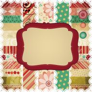 Scrap background made in the classic patchwork technique