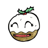 cartoon christmas pudding N38