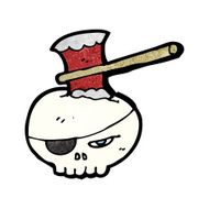 cartoon pirate skull symbol N8