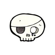 cartoon pirate skull symbol N10