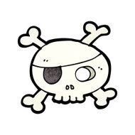 cartoon pirate skull symbol N11