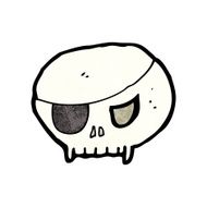 cartoon pirate skull symbol N12