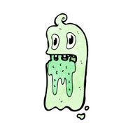 cartoon spooky ghost N148