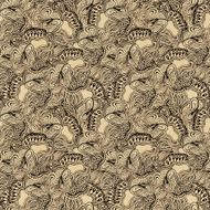 Seamless abstract hand-drawn waves pattern wavy background Sea N2