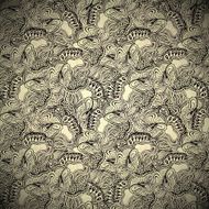 Seamless abstract hand-drawn waves pattern wavy background Sea N3