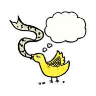 singing bird with thought bubble N5