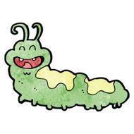 cartoon happy caterpillar N3