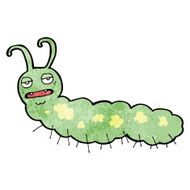 cartoon happy caterpillar N4