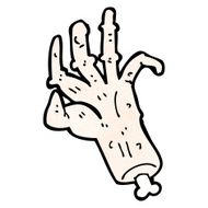 cartoon gross severed hand N7