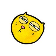 cartoon cat face with narrowed eyes N2