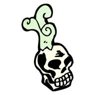 cartoon skull symbol N48