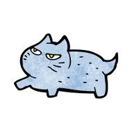 cartoon angry little cat N2