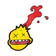 cartoon gunshot head symbol N2
