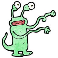 funny cartoon alien N3
