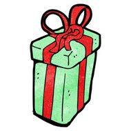 cartoon christmas present N83