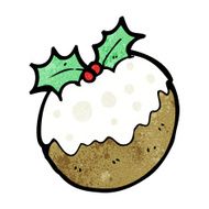 cartoon christmas pudding N41