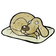 cartoon dog on bed N2