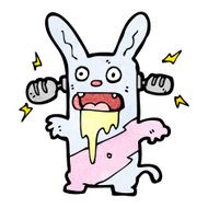 cartoon crazy bunny rabbit listening to music N2