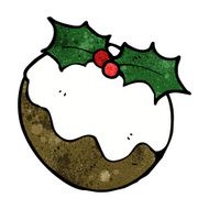 cartoon chrismas pudding