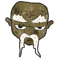 cartoon man with long mustache N17