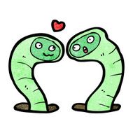 cartoon snakes in love N2