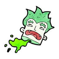 cartoon severed vampire head N3