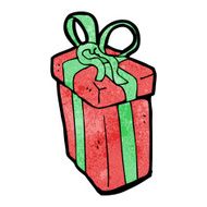 cartoon christmas present N85