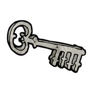 cartoon metal key N7