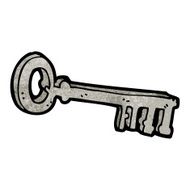 cartoon metal key N8