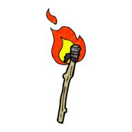 flaming torch cartoon N4