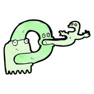 cartoon spooky ghost N151
