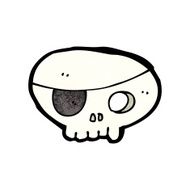 Cartoon Pirate Skull N13