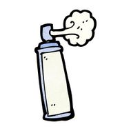 cartoon aerosol can N16