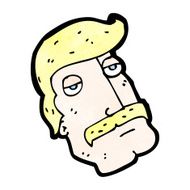 cartoon blond mustache man N3