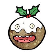 cartoon christmas pudding N42