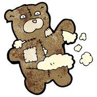 cartoon torn teddy bear N8