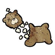 cartoon torn teddy bear N9