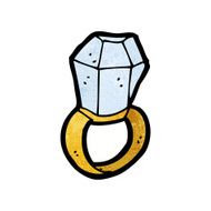 cartoon huge diamond ring N2