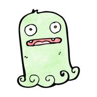 cartoon spooky ghost N154