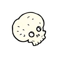 cartoon spooky skull N264